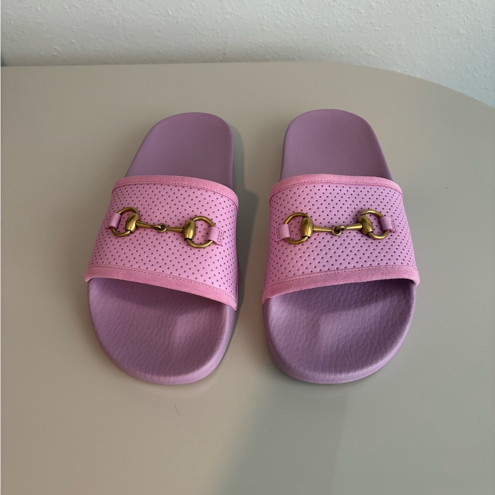 Gucci Horsebit Pool Slides Gem